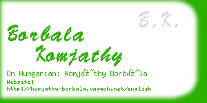 borbala komjathy business card